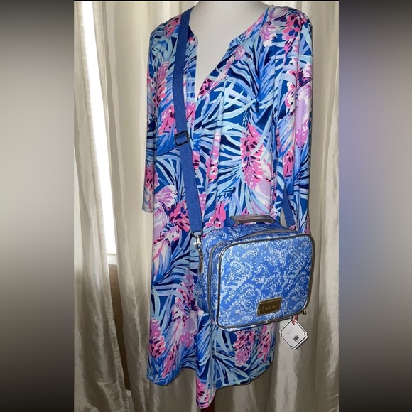 New! Lilly Pulitzer Tropical Daphne 3/4 Sleeve 100%Pima Cotton Dress Size XL💕🐬 - Picture 8 of 12